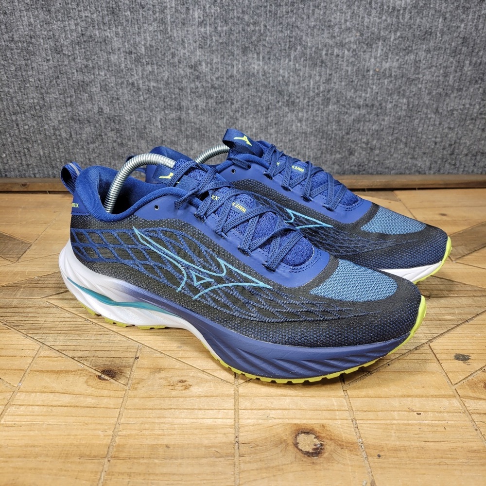 Mizuno Wave Inspire 20 SSW Mens 10 Navy Peony Running Shoes Stability Sneakers
